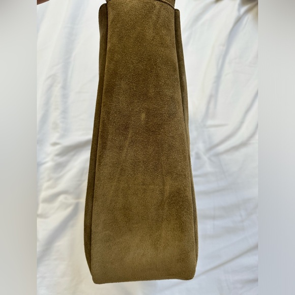 Saint Laurent YSL Le 5 a 7 Supple Large Barley Green Suede - Picture 11 of 12